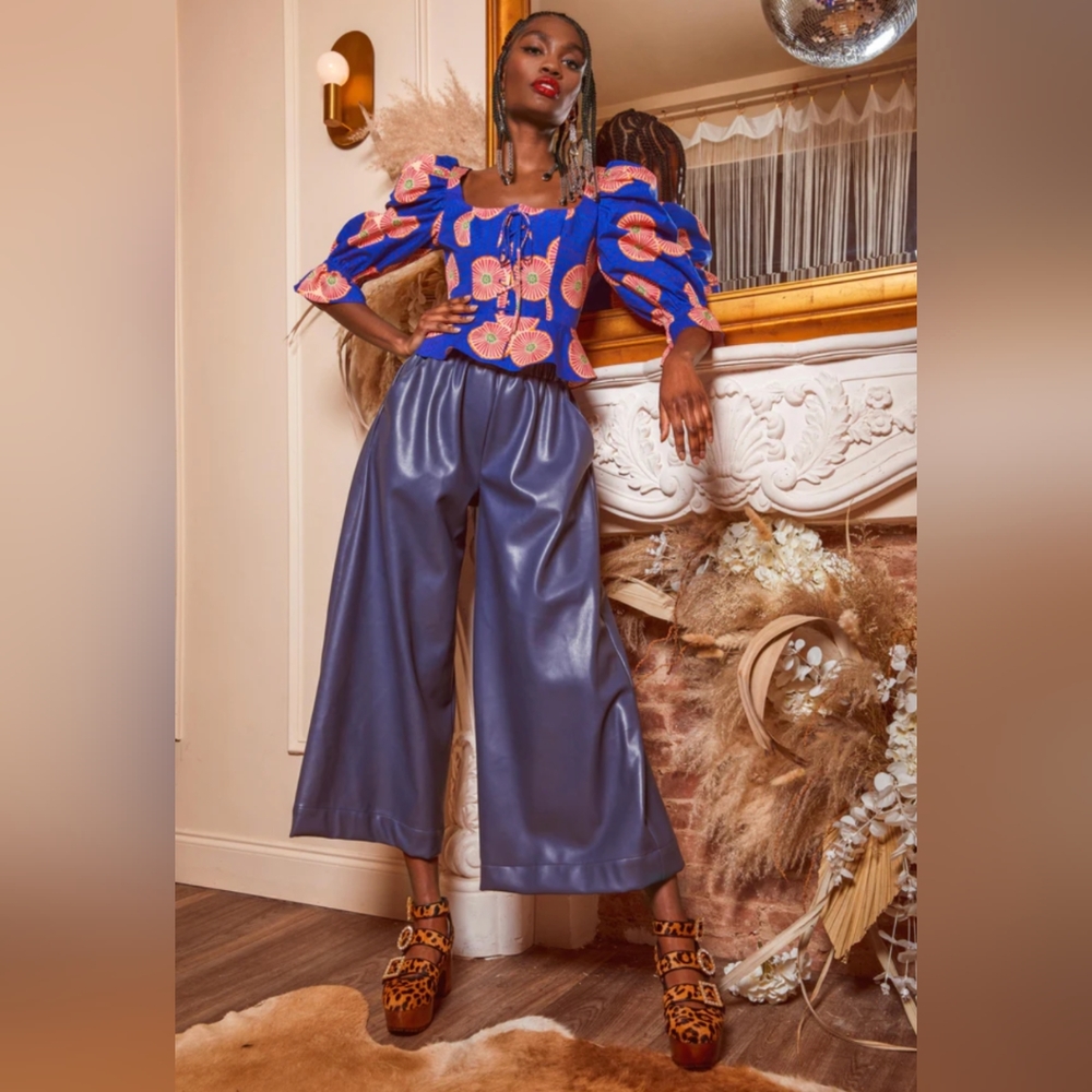 Autumn Adeigbo Mallory Top African Block Print - Sz 4